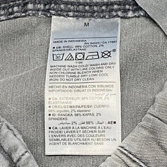 Old Navy OG Chino Pant Women's Medium Washed Gray Cotton Blend Casual GUC - Picture 8 of 12